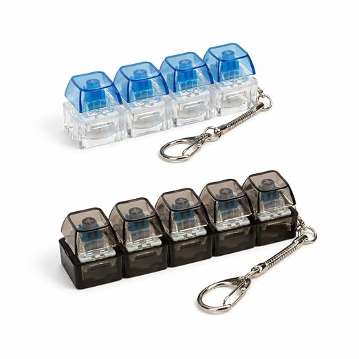 4-in-1 Keyboard Fidget Toy Fidget Keyboard Clicker with LED